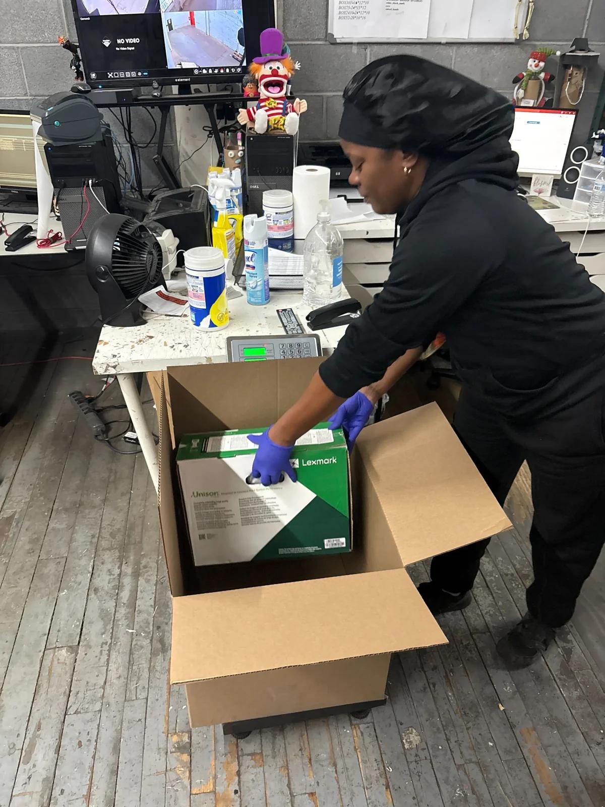 Unused OEM toner cartridges prepared for Toner Connect